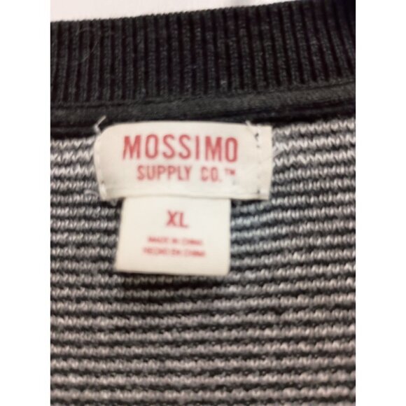 Vintage 90s Mossimo Womens Cardigan XL Black White Longline Aztec BOHO - Picture 4 of 8